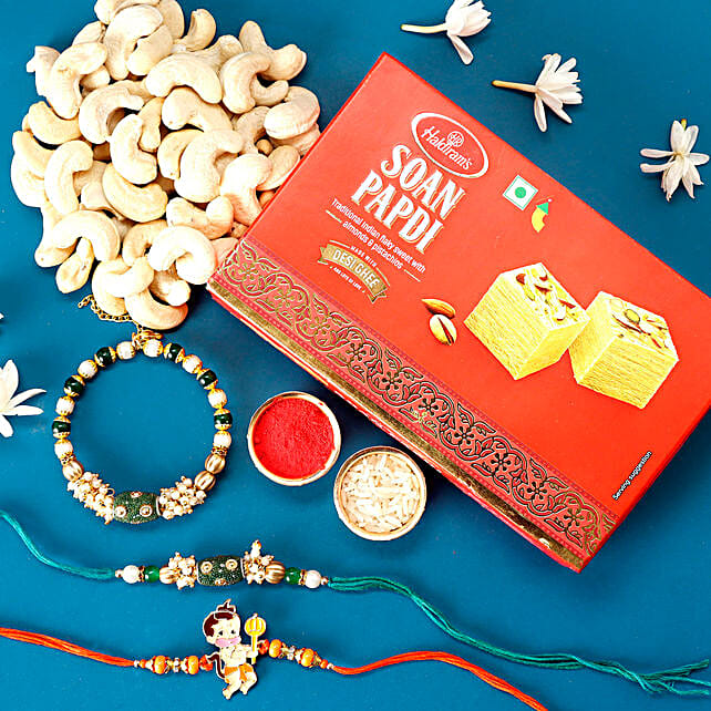 Sneh Classic Rakhi Set With Soan Papdi Cashews Australia Gift Sneh