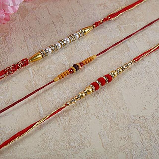 Set Of Beaded Rakhi Canada Gift Set Of Beaded Rakhi Fnp