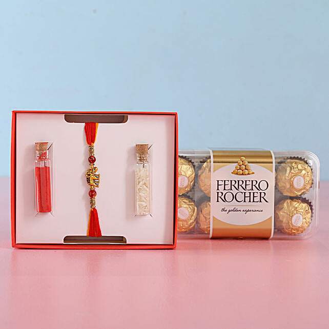 Buy Send Feng Shui Rakhi Ferrero Rocher Combo Online FNP