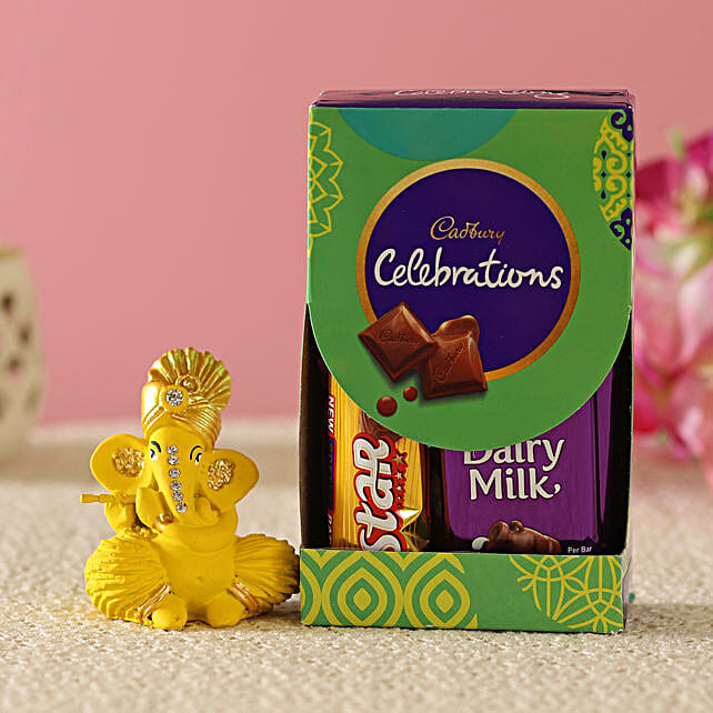 Buy Send Flute Ganesha Idol Cadbury Combo Online Fnp