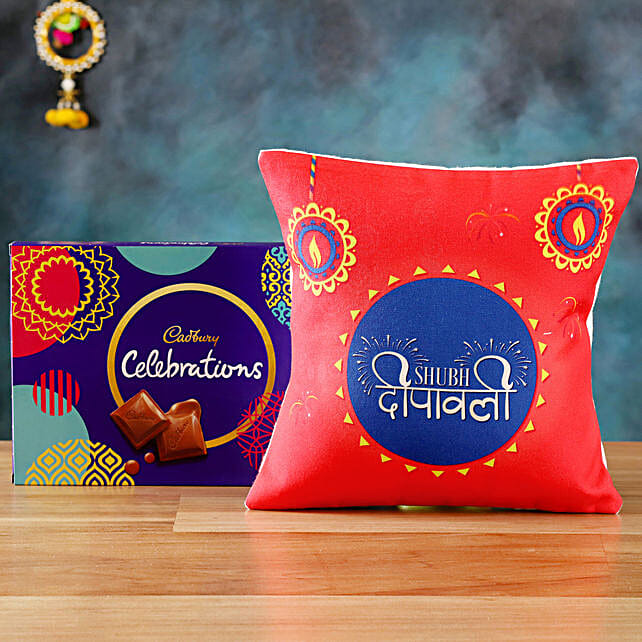 Buy Send Shubh Deepawali Cushion Cadbury Celebrations Online Fnp