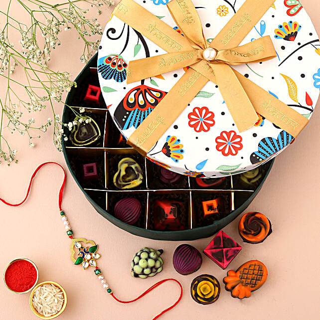 Buy Send Sneh Twin Peacock Rakhi N Assorted Chocolate Box Online FNP