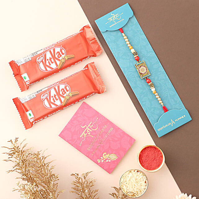 Buy Send Sneh Feng Shui Rakhi N Kitkat Chocolates Online FNP