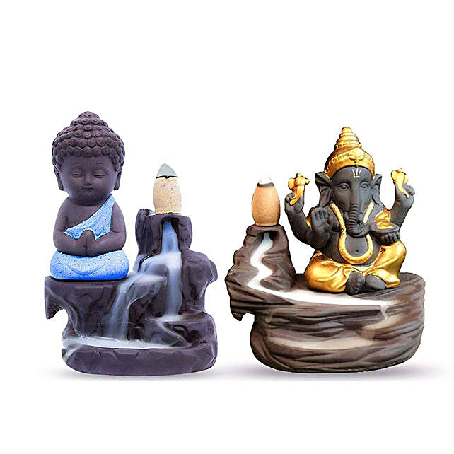 Buy Send Buddha N Ganesha Smoke Fountain Idols Online Fnp