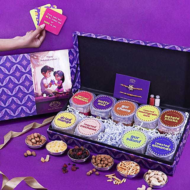 Buy Send Healthy Treat Guilt Free Rakhi Surprise Gift Hamper Online FNP