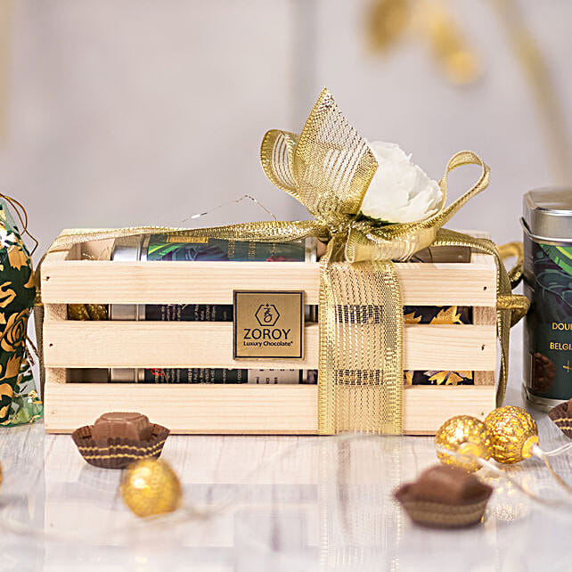 Buy Send Special Pine Wood Box Gift Hamper Online FNP