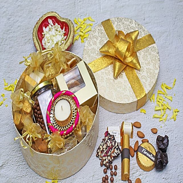 Buy Send Velvet Fine Chocolatey Diwali Goodness Hamper Online FNP