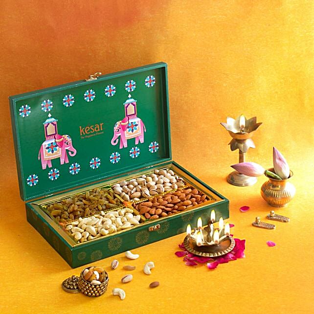 Buy Send Kesar Dryfruits Diwali Gift Box Online FNP