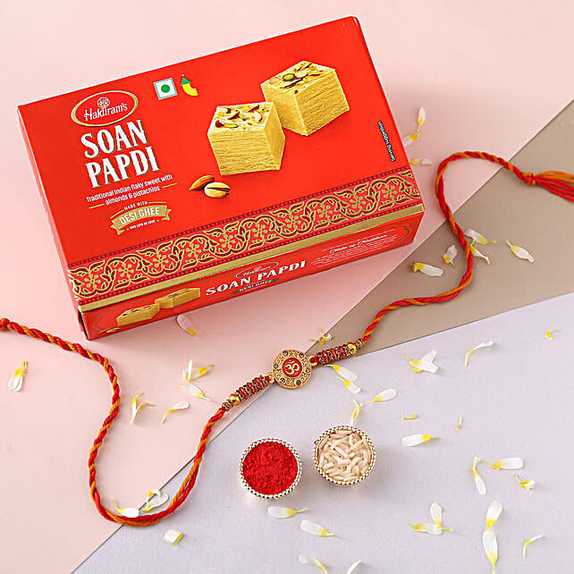 Sneh Holy Om Rakhi Soan Papdi Qatar Gift Sneh Holy Om Rakhi Soan