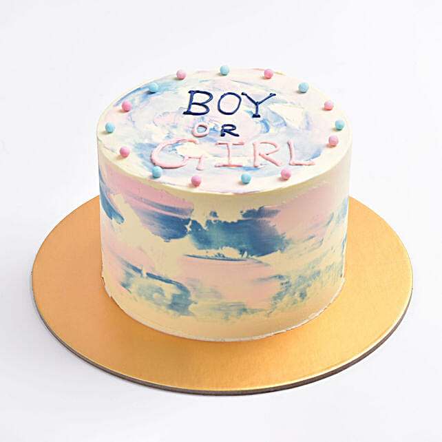 Babys Gender Reveal Cake Qatar Gift Babys Gender Reveal Cake Fnp