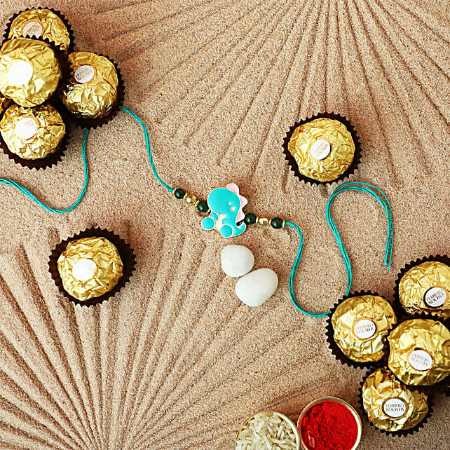 Sneh Lovely Dino Rakhi Ferrero Rocher Singapore Gift Sneh Lovely