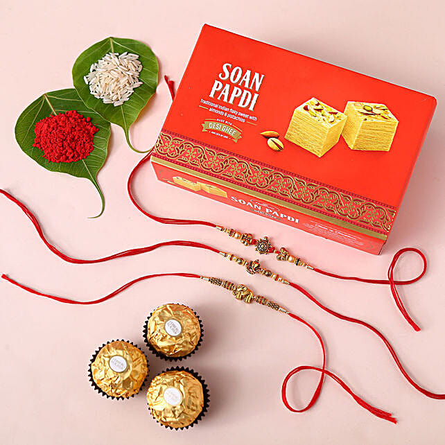 Sneh Feng Shui Rakhis With Soan Papdi Ferrero Rocher Singapore Gift