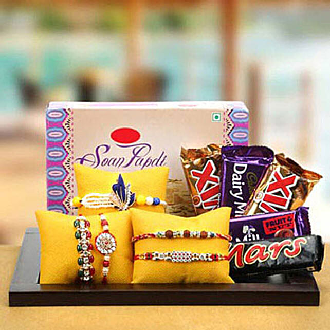 Famous Five Rakhi Hamper Uae Gift Famous Five Rakhi Hamper Fnp