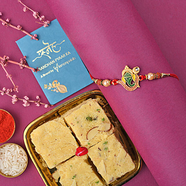 Sneh Divine Ganesha Rakhi Haldiram Soan Papdi Uk Gift Sneh Divine