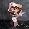 6 Stalks Red Roses Bouquet And Ferrero Rocher