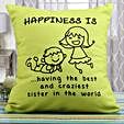 Happiness Cushion Rakhi Gifts for Sister