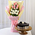 Mixed Roses with Choco Cake Online