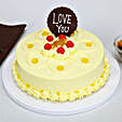 Buttery Cream Cake with love you Topper