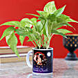 online printed mug with plant for her on karwa chauth