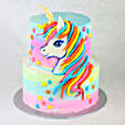 OnlineTwo Tier Truffle Unicorn Cake