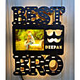 Personalised Best Bro LED Photo Frame