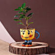 Ficus Compacta Yellow Smiley Mug Pot