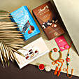 Sneh Tassle Pearls Rakhi Set & Lindt Hamper