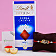 Glittering Veera Rakhi And Lindt Chocolate