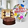 Birthday Balloon With Ferrero Rocher And Cake