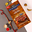 Sneh Gold Ganesha Rakhi & Milk Caramel Chocolates