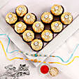 Sneh Vibrant Pearl Rakhis & Ferrero Rocher Box