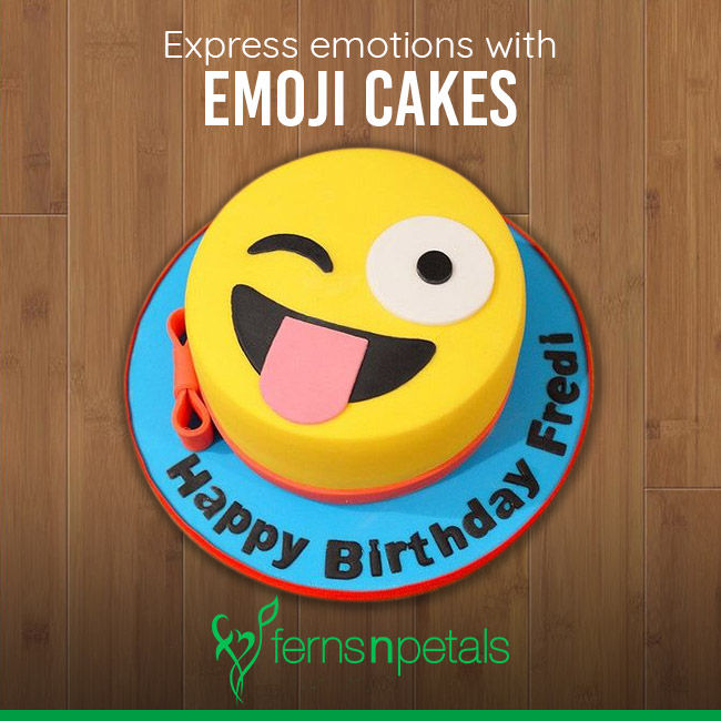 How To Express Your Emotions With Emoji Cakes Ferns N Petals