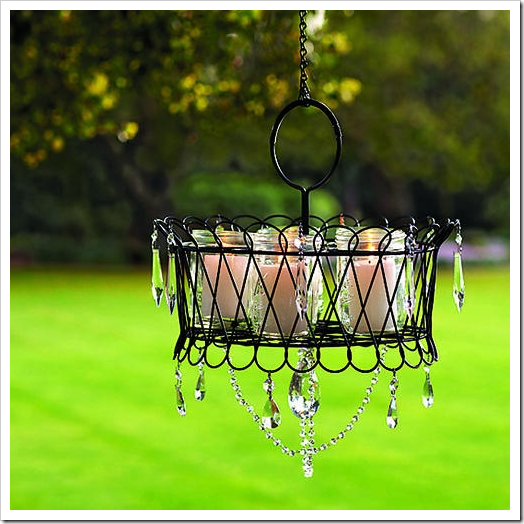 Wire Basket Chandelier