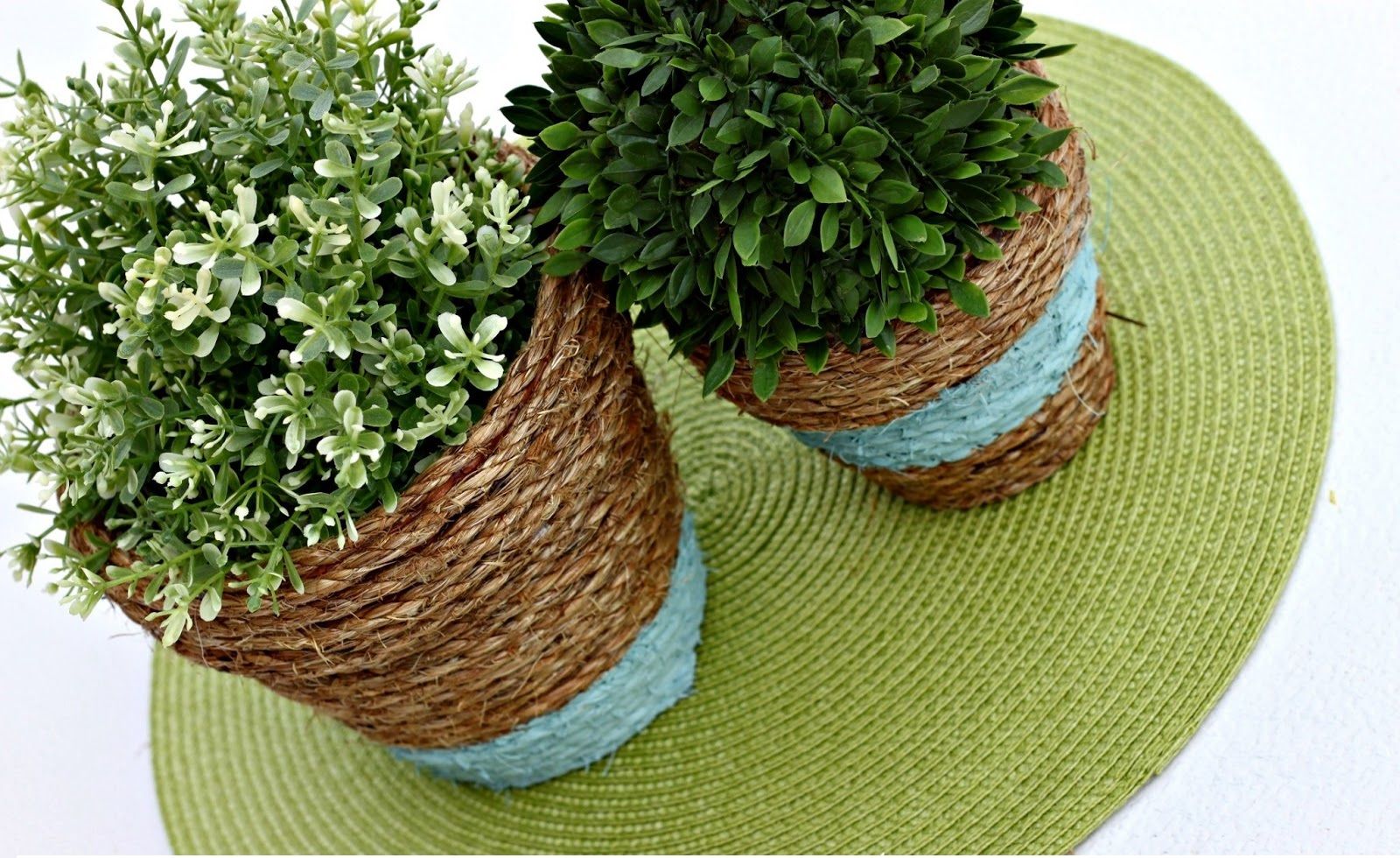 Rope on Terracotta Planter pots