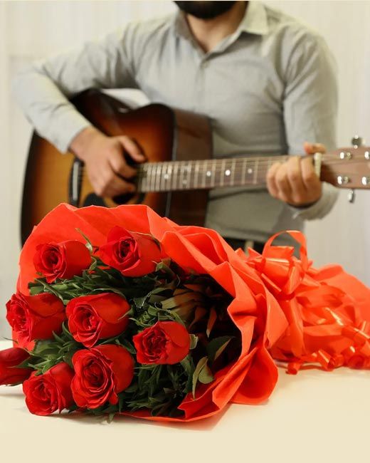 Flowers With Guitarist