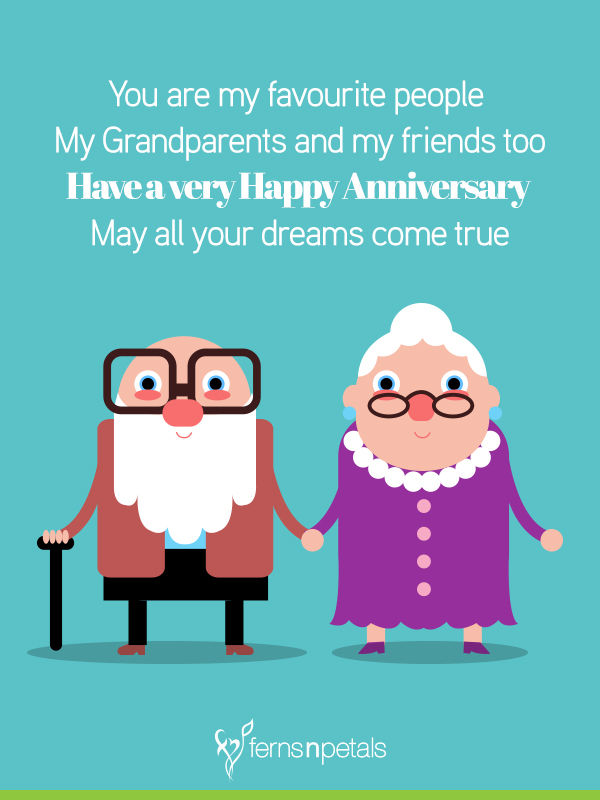 Wedding Anniversary Wishes, Quotes For Grandparents  Ferns N Petals