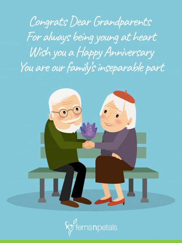Wedding Anniversary Wishes, Quotes For Grandparents  Ferns N Petals