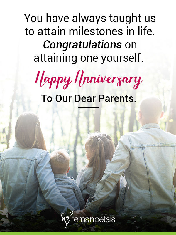 Wedding Anniversary Wishes Quotes For Parents Ferns N Petals