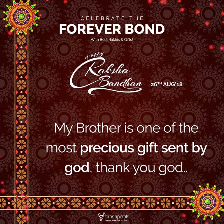 Raksha Bandhan Quotes For Brother Themediocremama Com