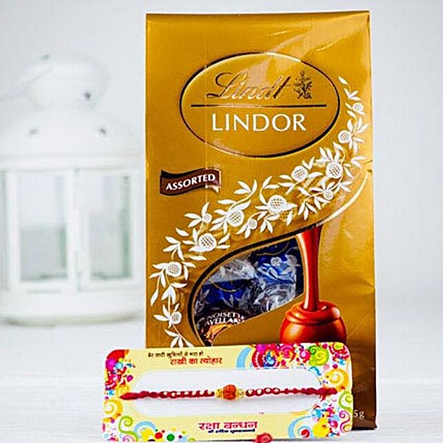 Rakhsa Rakhi With Lindt Chocolate australia Gift Rakhsa Rakhi With