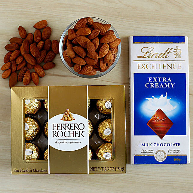 Ferrero Rocher With Almonds And Lindt Chocolate australia Gift