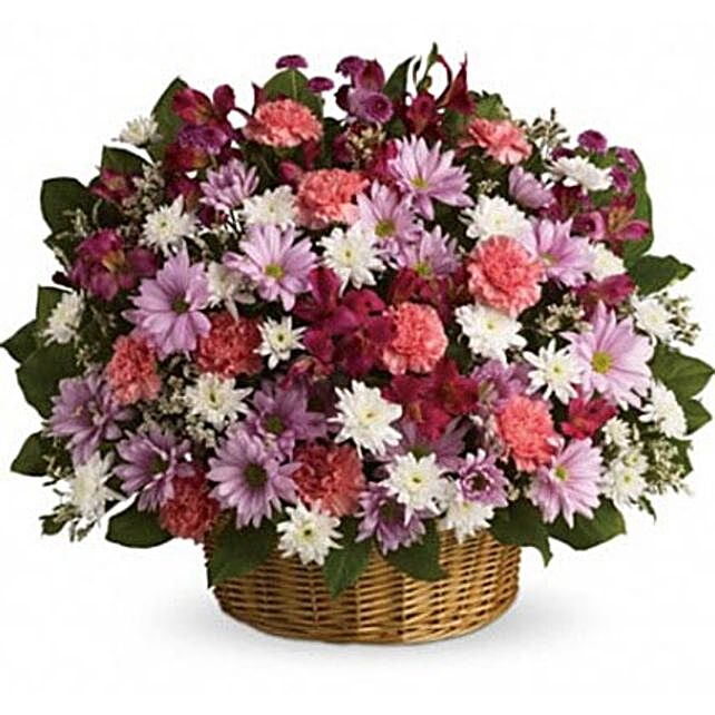 Big Flowers Basket Canada Gift Big Flowers Basket Ferns N Petals