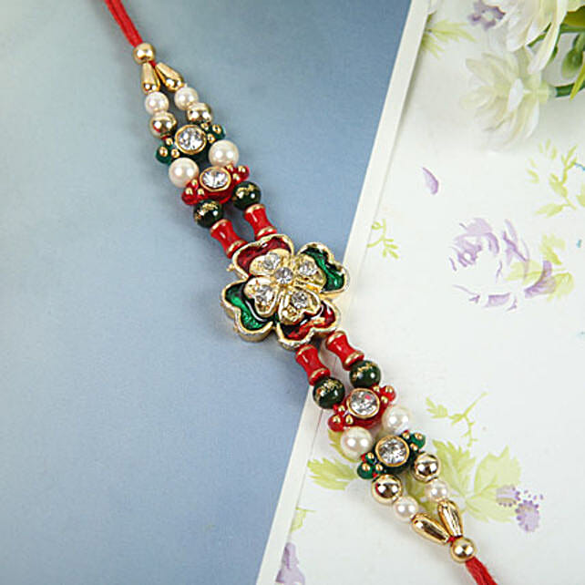 Traditional Flower Thread Rakhi canada | Gift Traditional Flower Thread ...