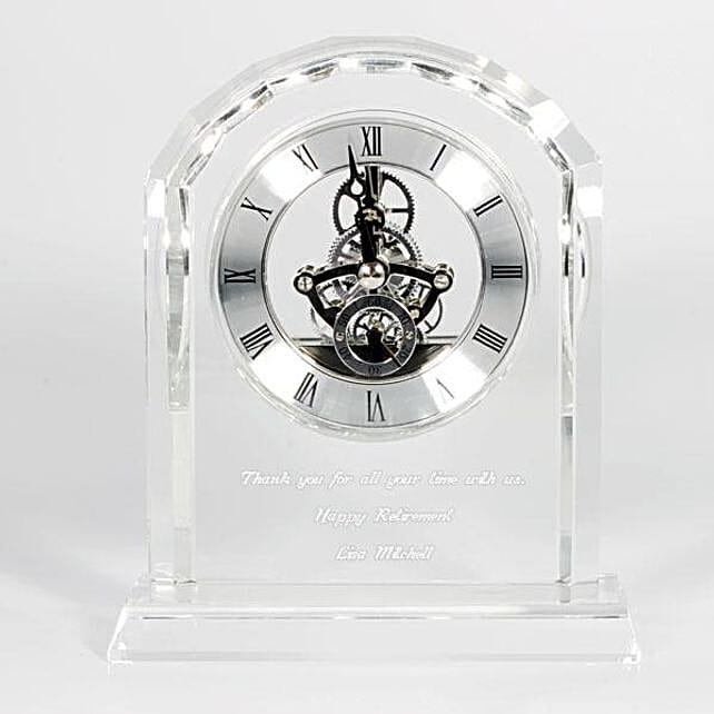 Personalised Crystal Skeleton Clock canada Gift Personalised Crystal