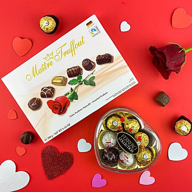 Happy Valentines Day Chocolates And Rose Gift canada Gift Happy