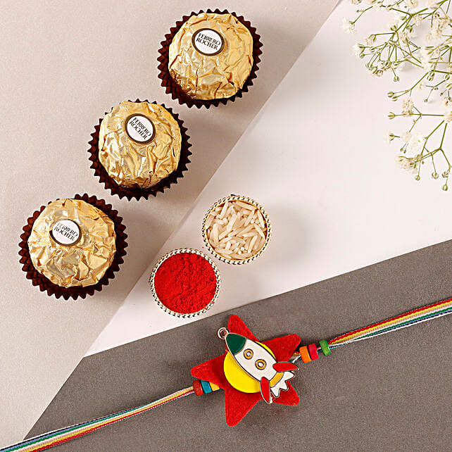 Fancy Rocket Rakhi & Ferrero Rocher canada | Gift Fancy Rocket Rakhi ...