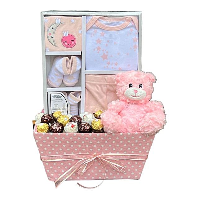 Baby Girl Sweet Arrival Gift Basket canada Gift Baby Girl Sweet