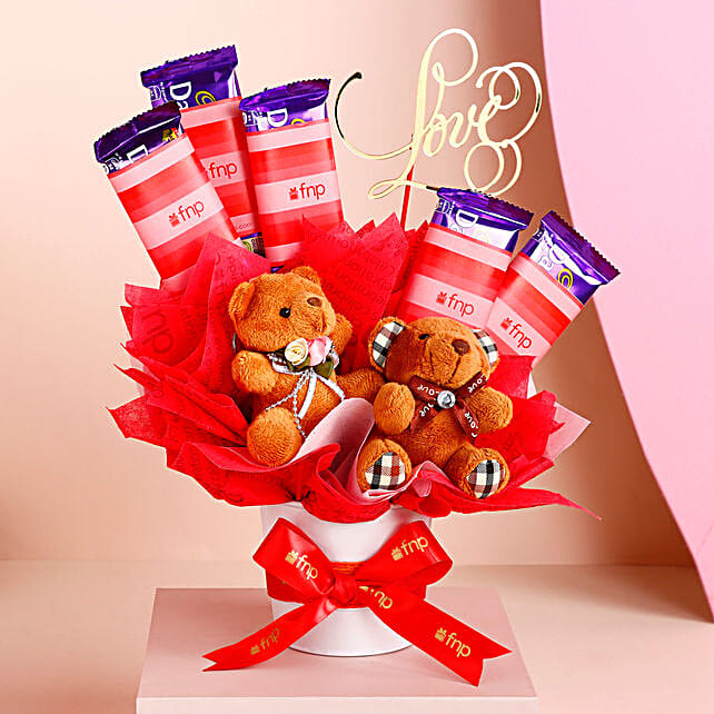 Hugs N Chocolates Bouquet egypt Gift Hugs N Chocolates Bouquet FNP