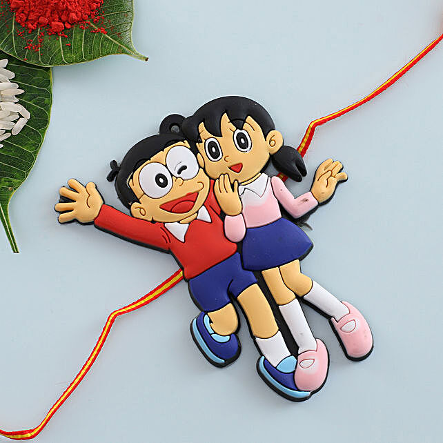 Nobita Shizuka Kids Rakhi finland | Gift Nobita Shizuka Kids Rakhi- FNP