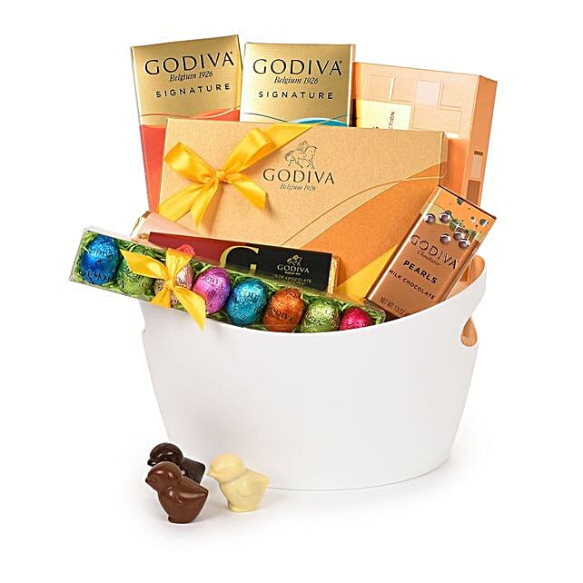 Godiva Stylish Easter White Basket germany Gift Godiva Stylish Easter